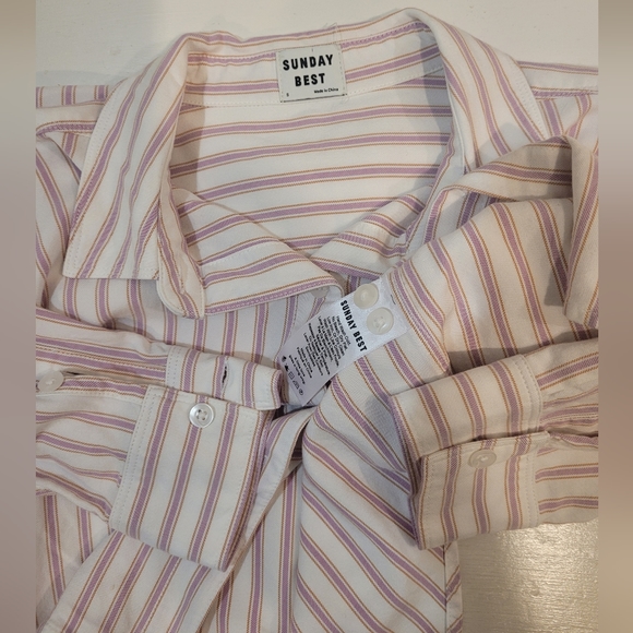 ARITZIA Sunday Best Montana Shirt .Camel/M.Magiq/Oak New Condition - Picture 8 of 13